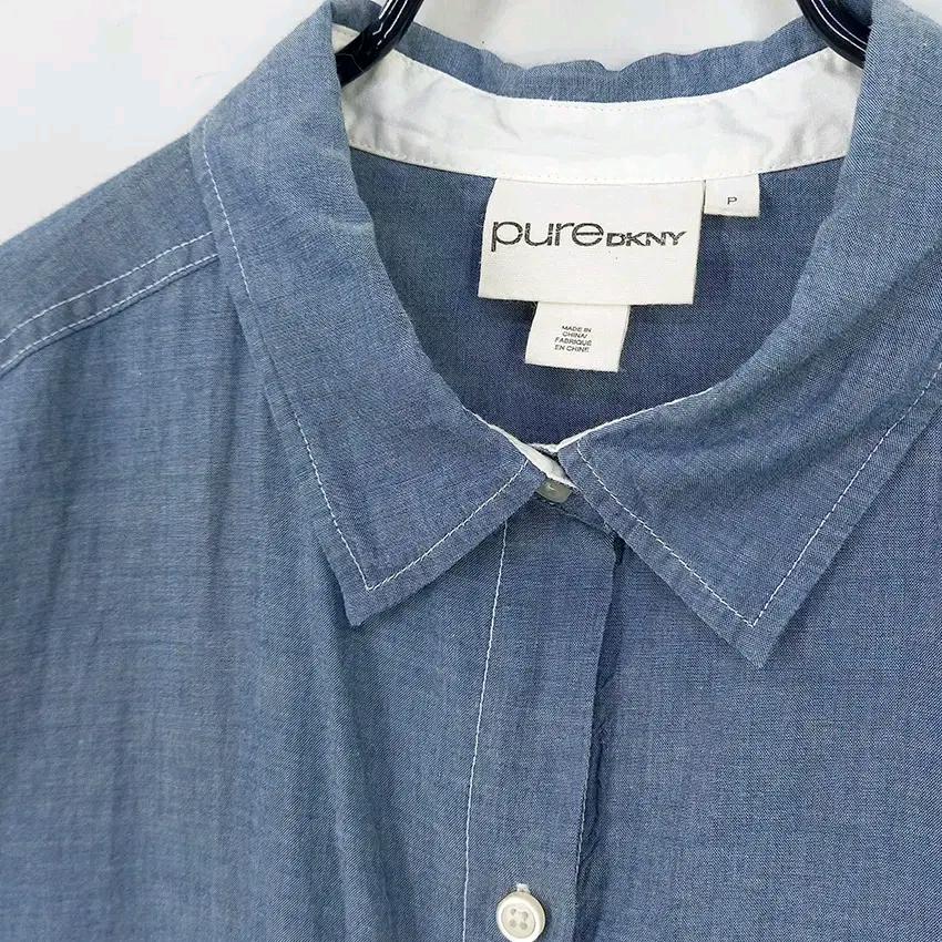DKNY 여성 여름 긴팔롤업 롱셔츠 톤다운블루85 (HU45399) 5