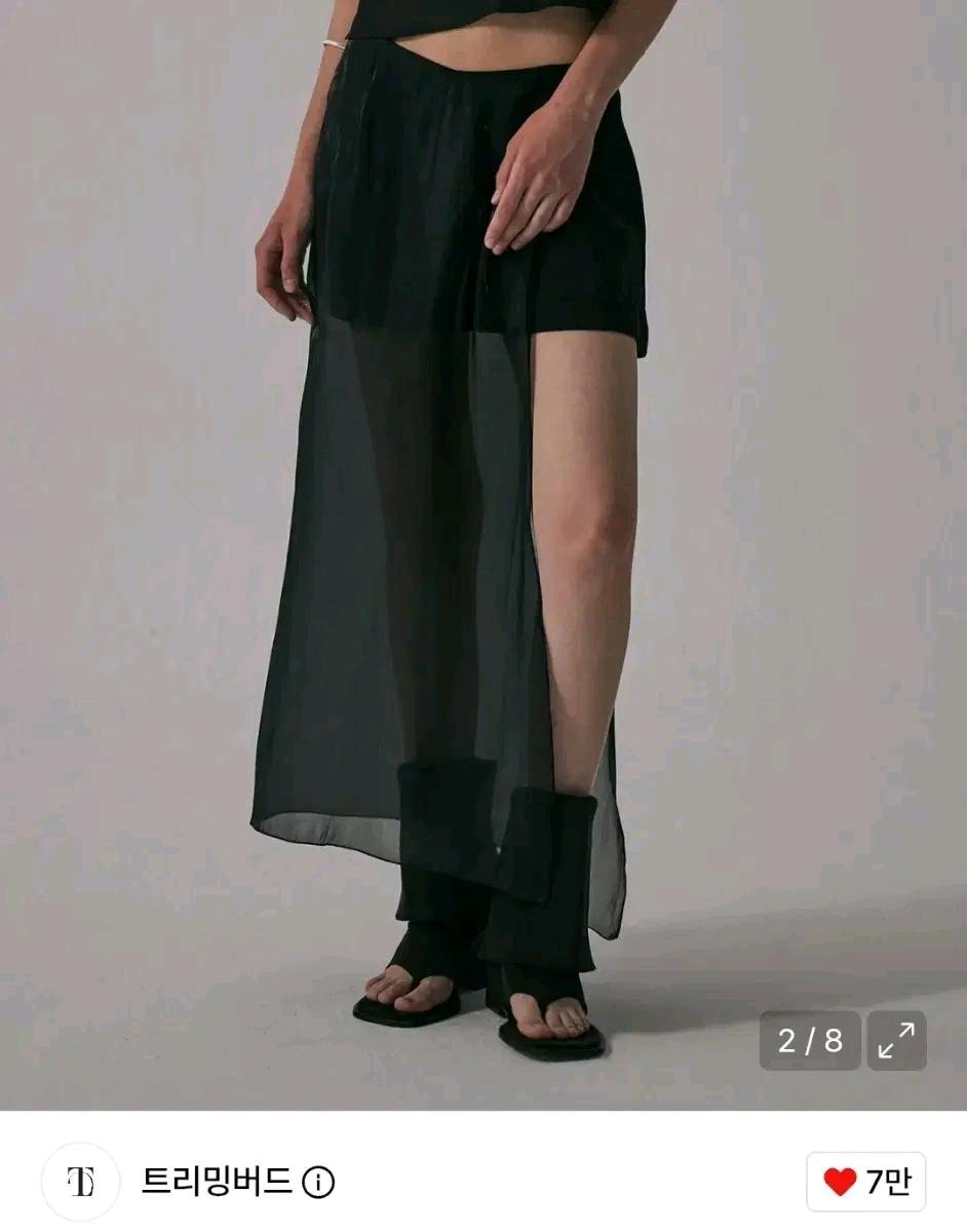 트리밍버드 시스루 브이 로우웨스트 미니스커트 블랙 7
