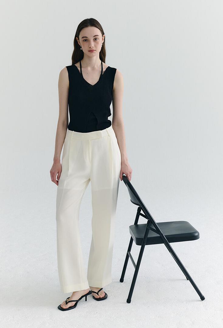 프론트로우 Pleated Semi-Wide Trousers 슬랙스 4