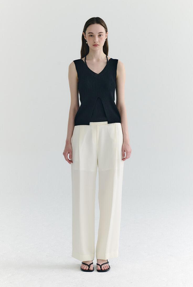 프론트로우 Pleated Semi-Wide Trousers 슬랙스 2