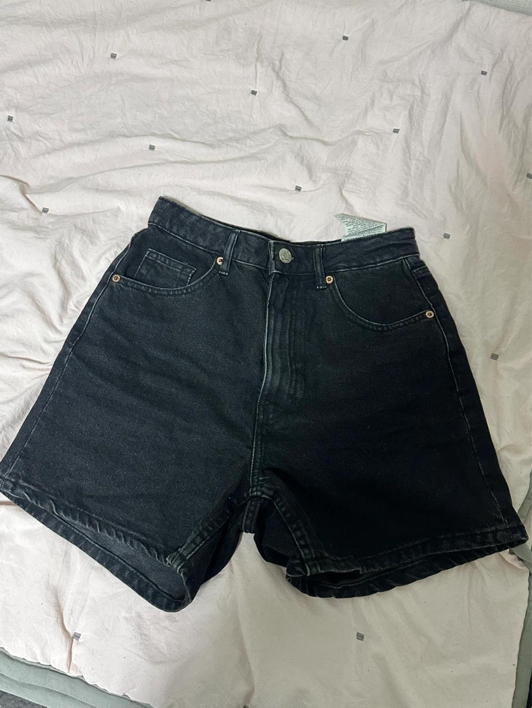ZARA 블랙 데님 숏팬츠 EUR36 2
