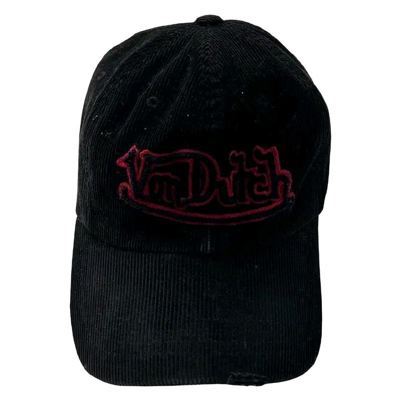 VON DUTCH 코튜로이 볼캡 블랙 2