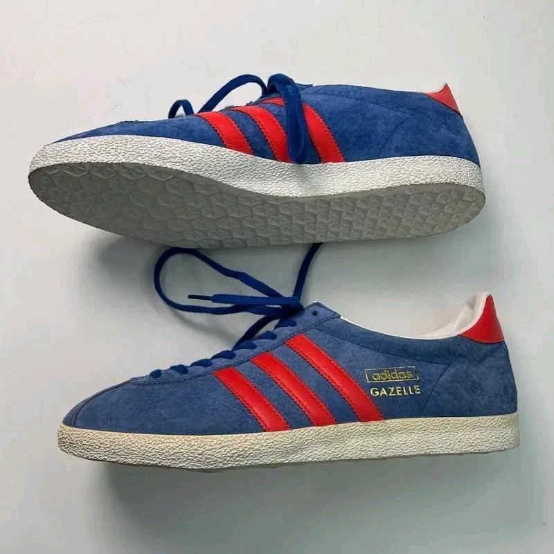 ADIDAS 가젤 스웨이드 블루 레드 스니커즈 265 3