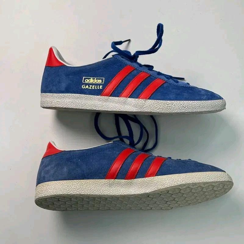 ADIDAS 가젤 스웨이드 블루 레드 스니커즈 265 4