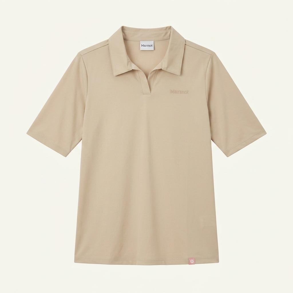 [Marmot] 마모트 기능성 카라 반팔 니트 티셔츠 베이지 여성 95 1
