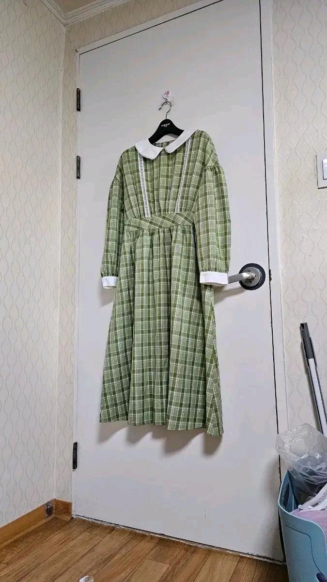 시눈 체크 오버핏 원피스 봄가을용  2