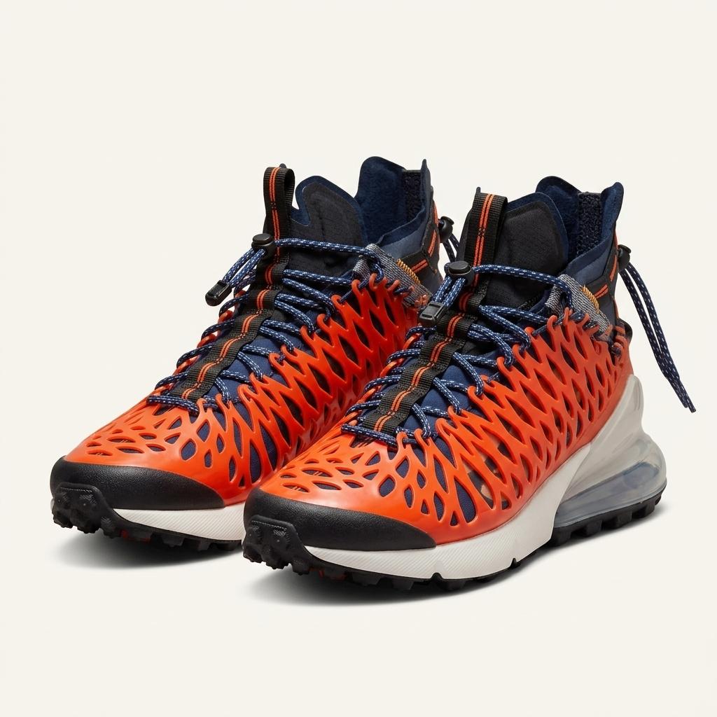 나이키 에어맥스 270 ISPA 블루 보이드 테라 오렌지 285