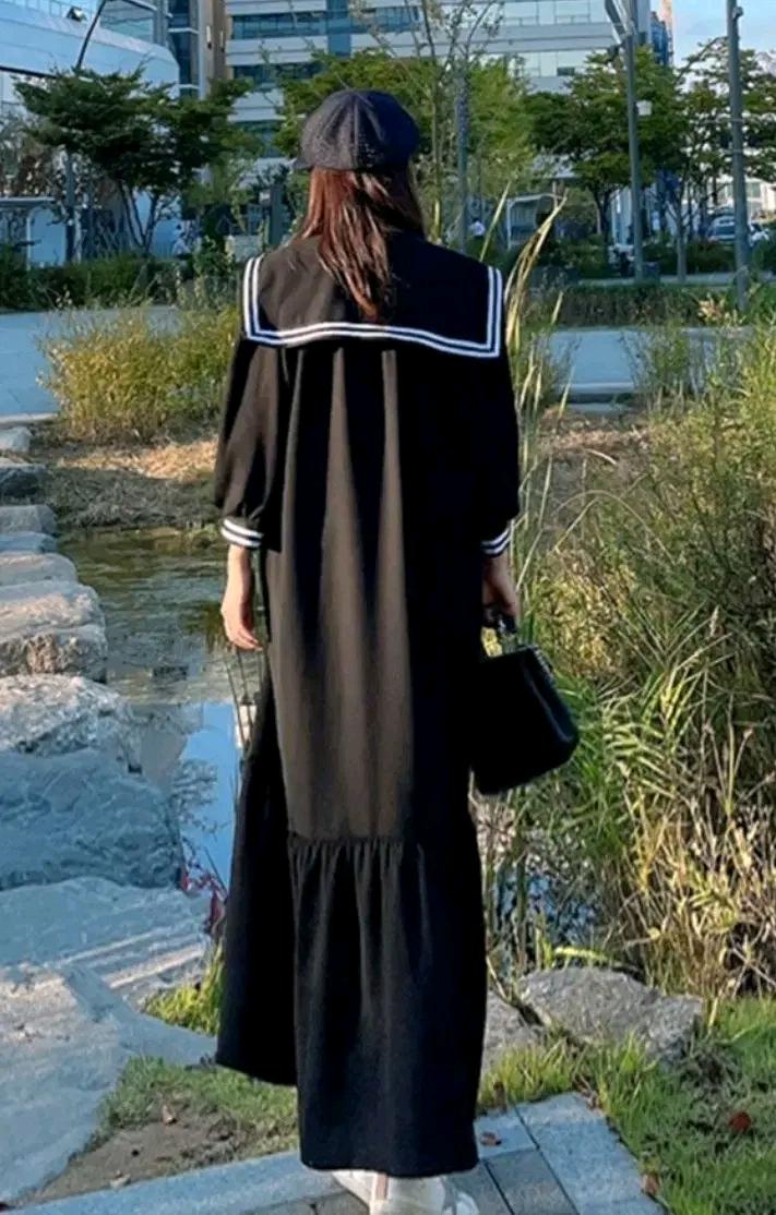 블랙 마린룩 롱원피스 4