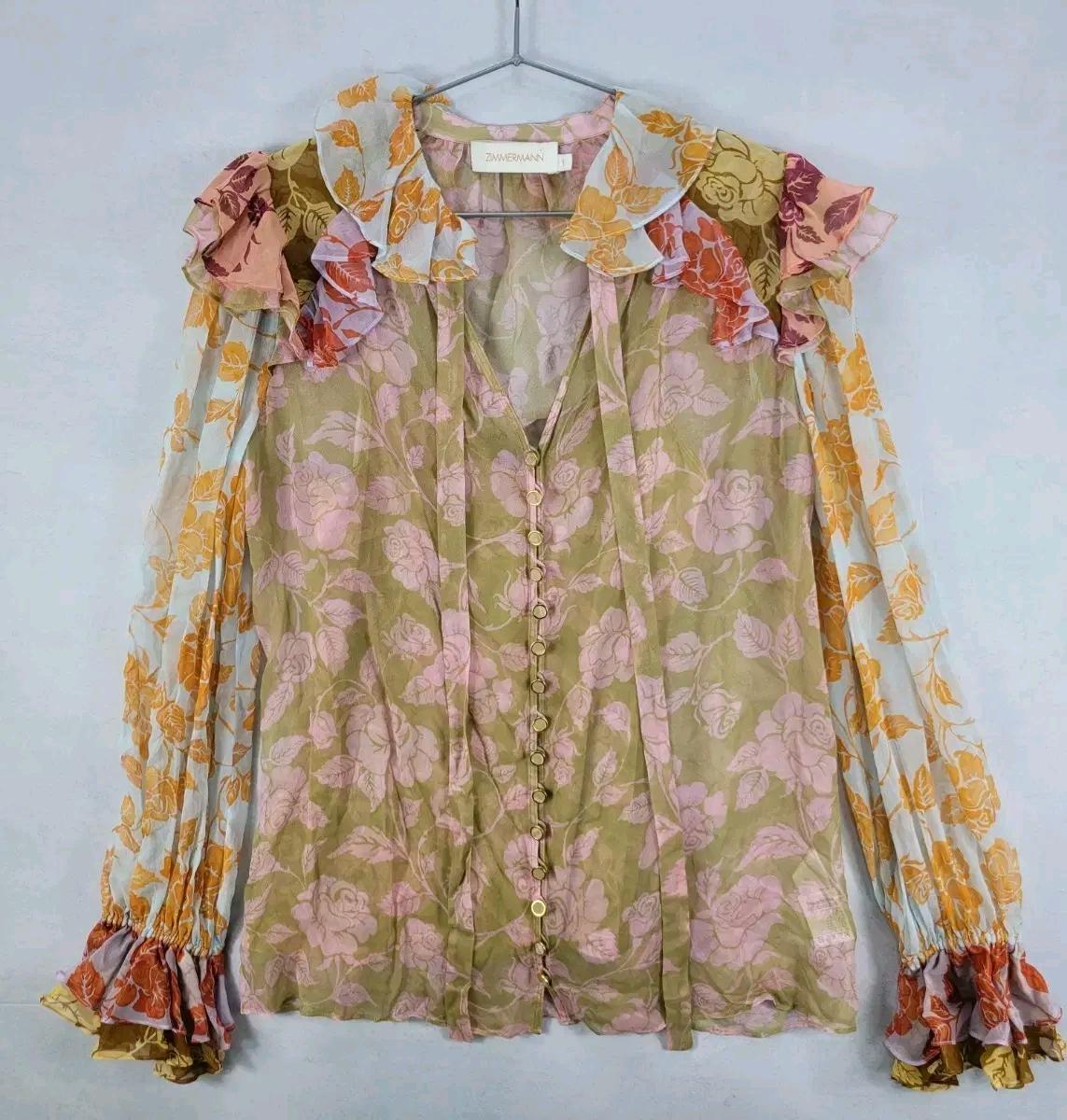 ZIMMERMANN 플로럴 프린트 블라우스 2
