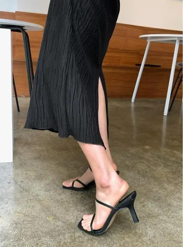 #750 슬림 스틸레토 8cm 샌들 240 그린 8