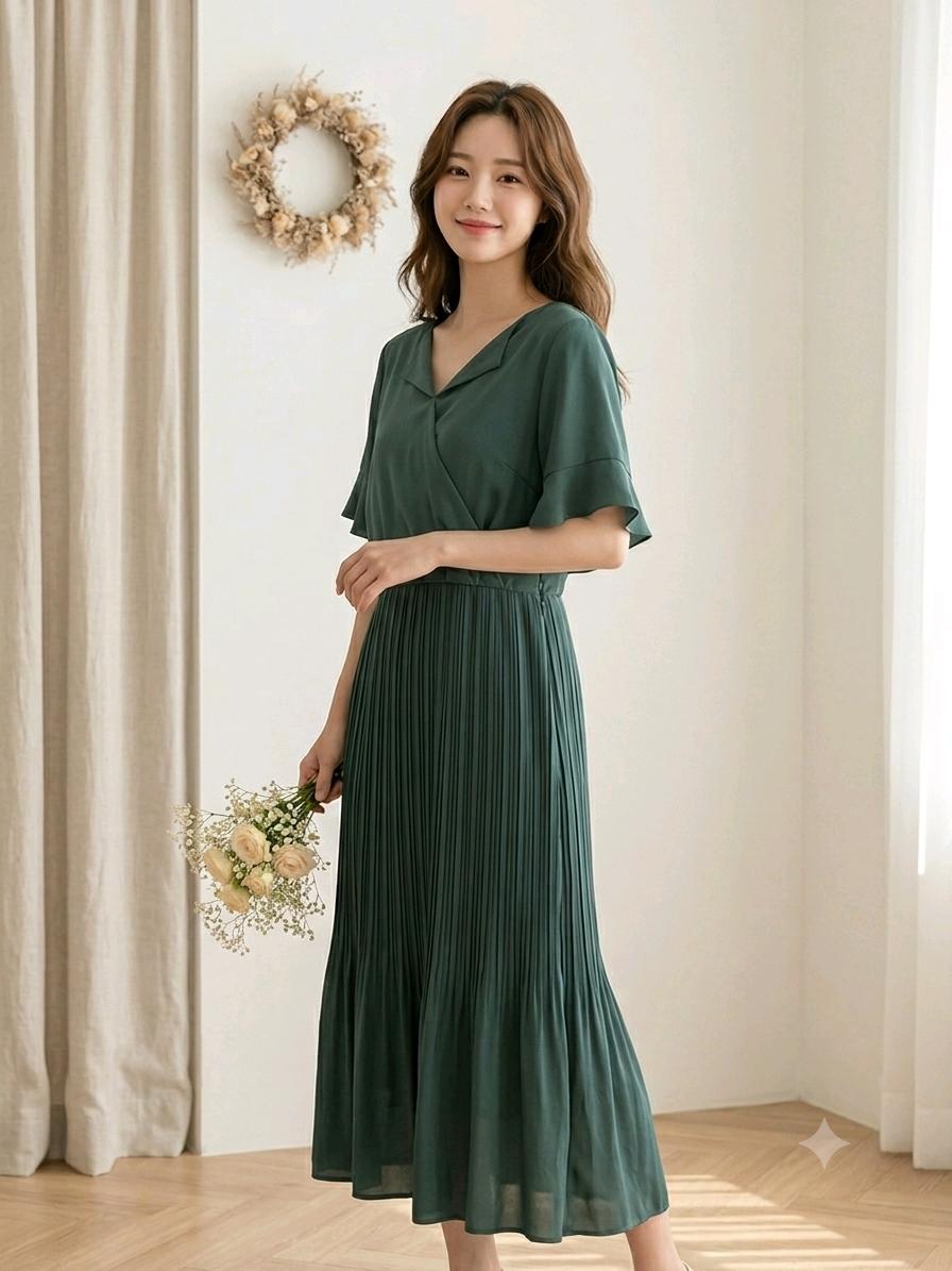 BESTI BELLI 플리츠 롱 원피스 66 2