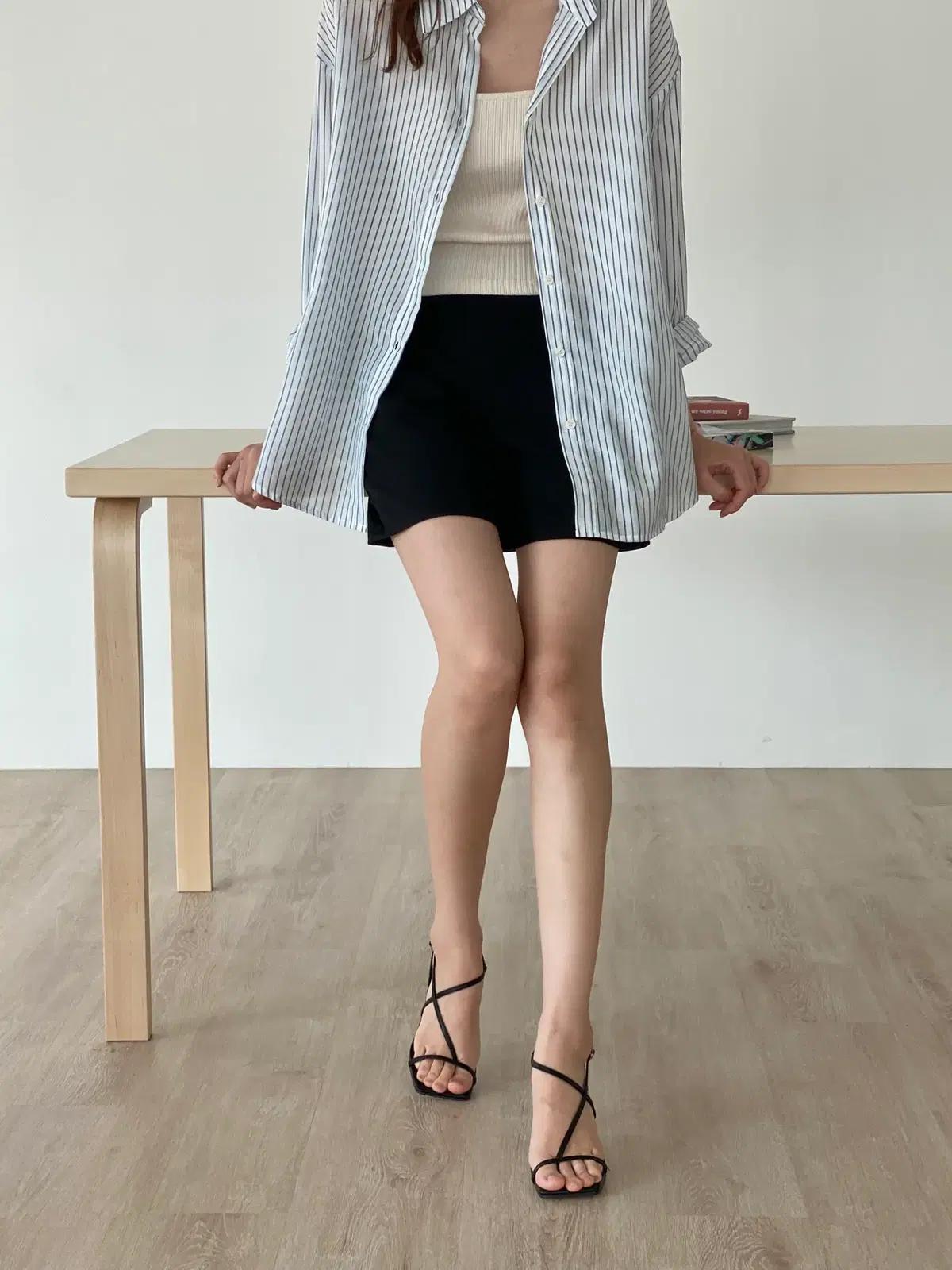 #401 스트랩힐 7cm 아이보리 230 7
