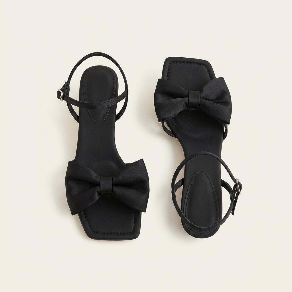 @311 러블리 리본 5.5cm 스트랩샌들 230 블랙-새상품 1