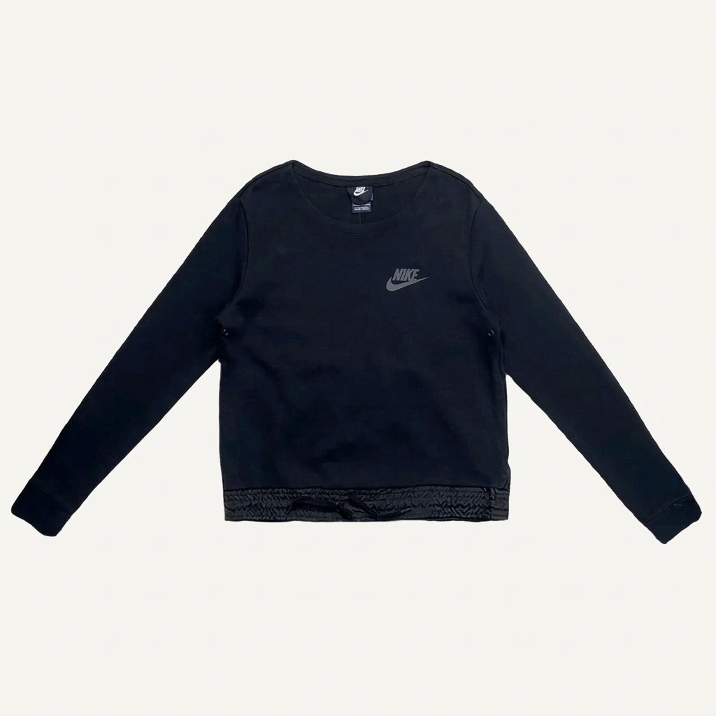 NIKE 스트링 크롭 맨투맨 블랙 L 1