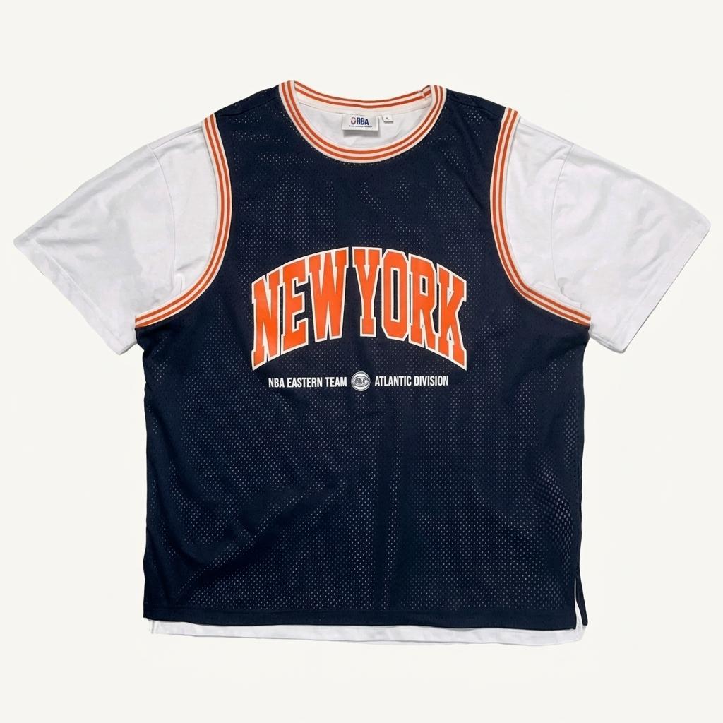 NBA 메쉬 레이어드 농구 티셔츠 L 1