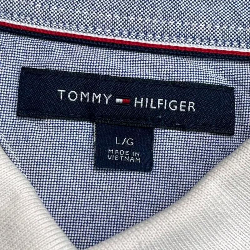 TOMMY HILFIGER PK 스트라이프 카라티 화이트 L/G 4