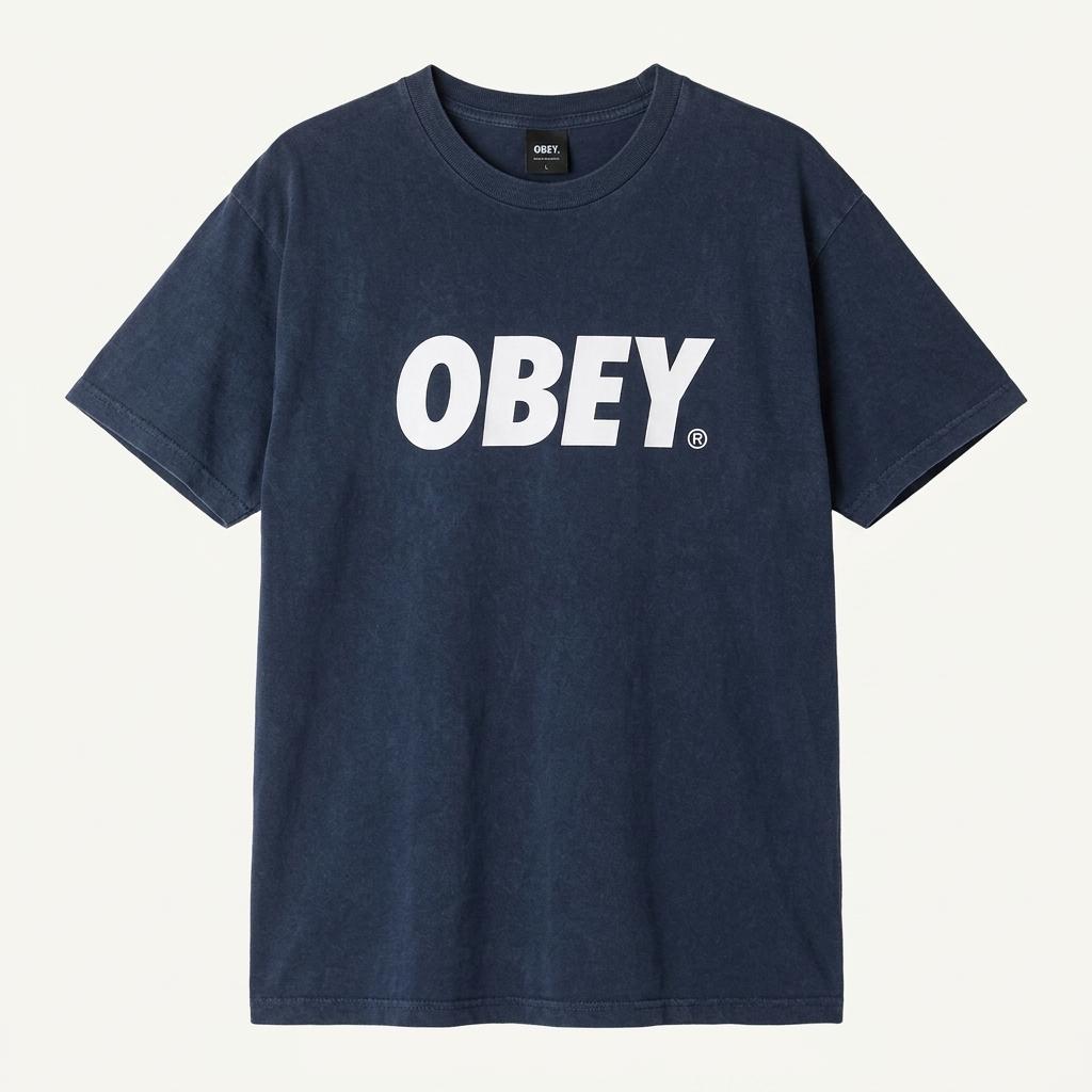 OBEY 빅로고 프린팅 티셔츠 네이비 L 1