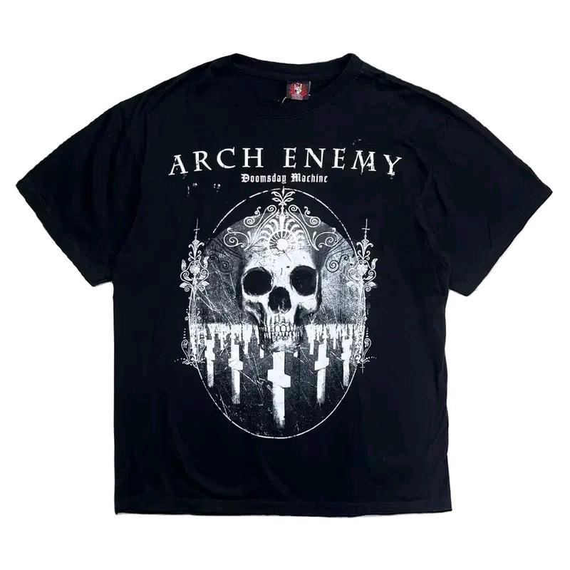 ARCH ENEMY 빅 프린팅 티셔츠 블랙 OS 2