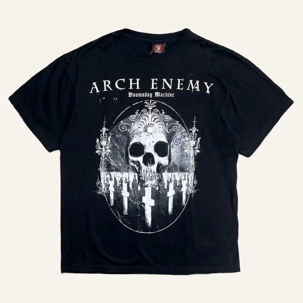 ARCH ENEMY 빅 프린팅 티셔츠 블랙 OS 1