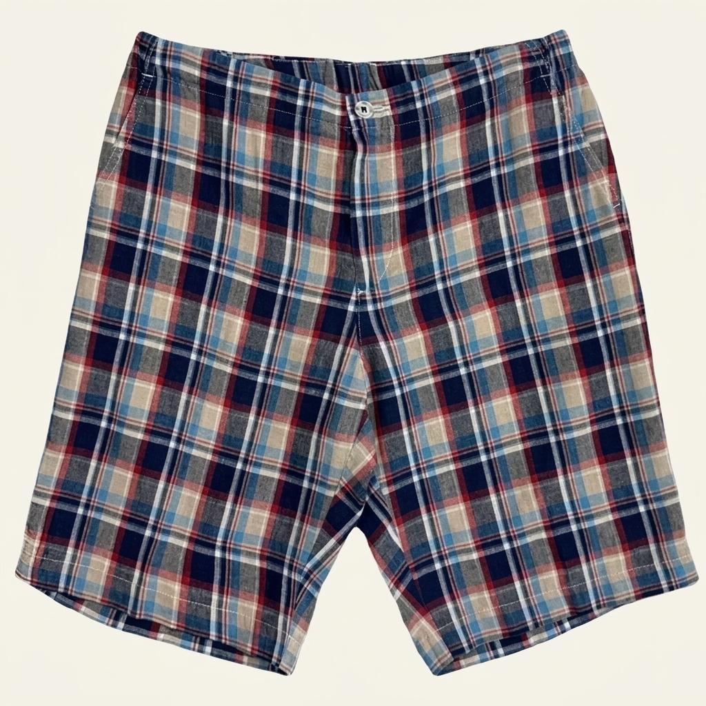 HENRY COTTONS 린넨 체크 반바지 90 1