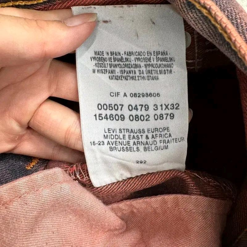 LEVI STRAUSS & CO 507 레드 데님 숏팬츠 W 31 L32 5