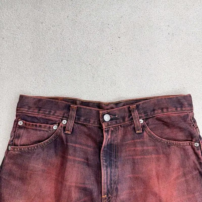 LEVI STRAUSS & CO 507 레드 데님 숏팬츠 W 31 L32 3