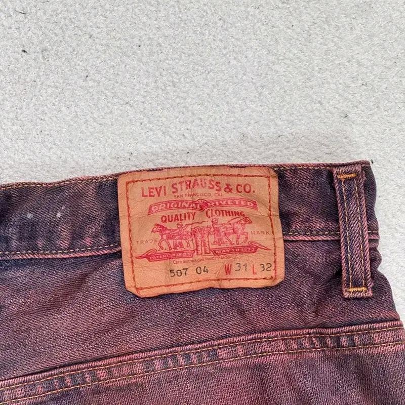 LEVI STRAUSS & CO 507 레드 데님 숏팬츠 W 31 L32 6
