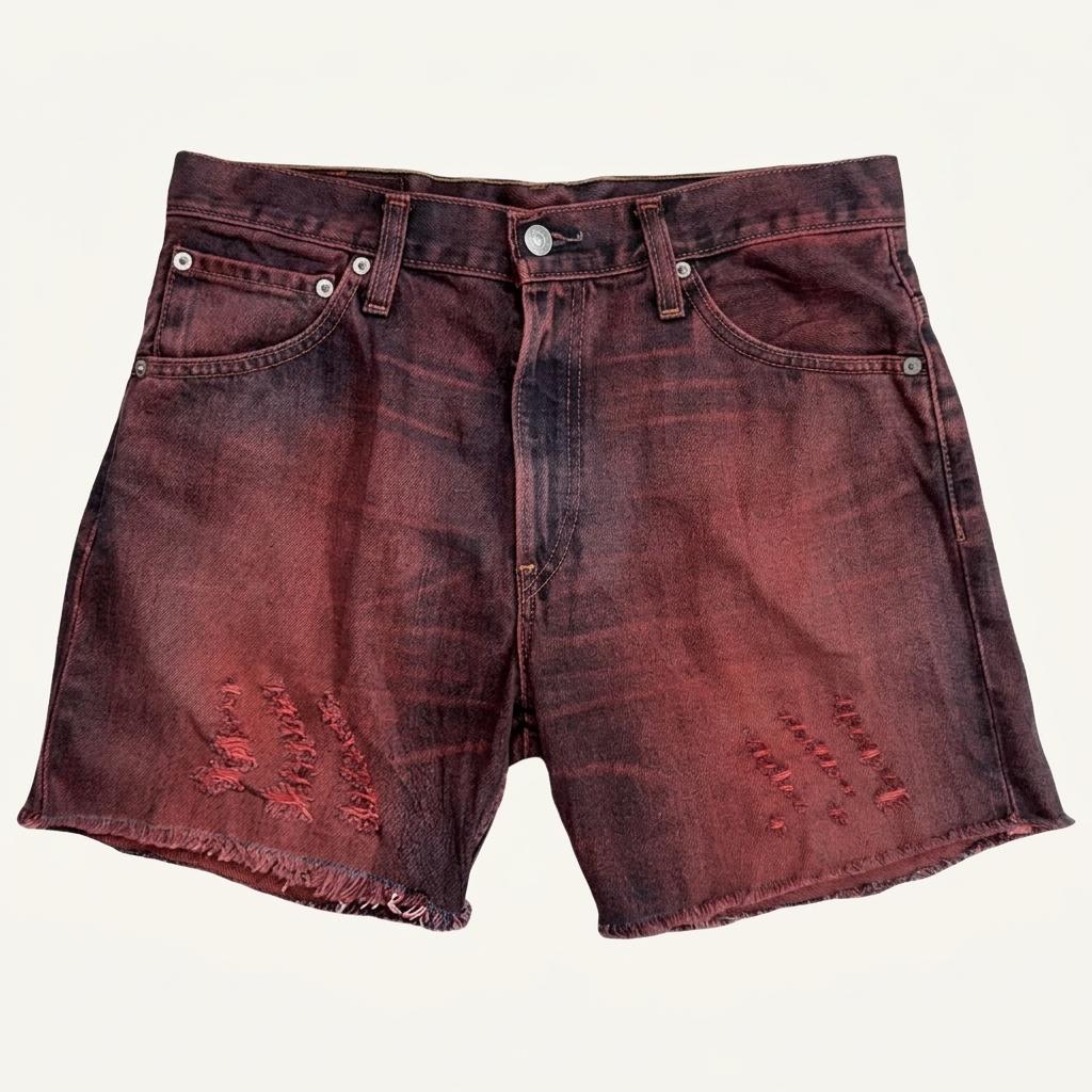 LEVI STRAUSS & CO 507 레드 데님 숏팬츠 W 31 L32 1