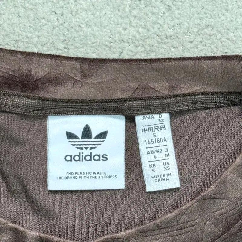 ADIDAS 오리지널스 벨벳 크롭 반팔티 S 4