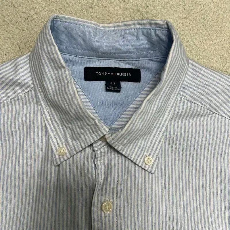 TOMMY HILFIGER 스트라이프 셔츠 스카이블루 S 5