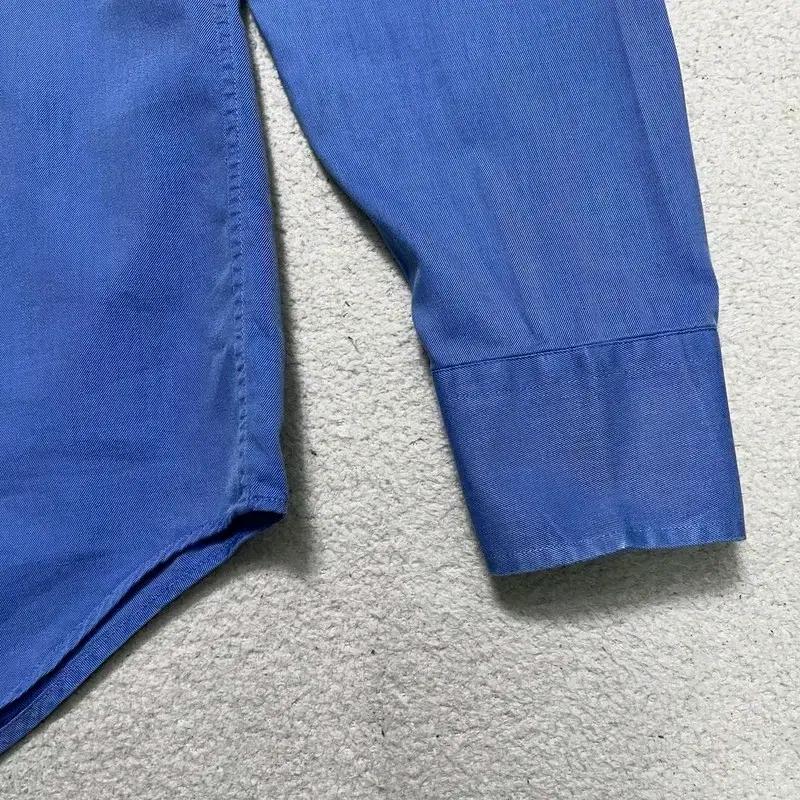 ARMANI 와이드카라 블루 셔츠 39 3