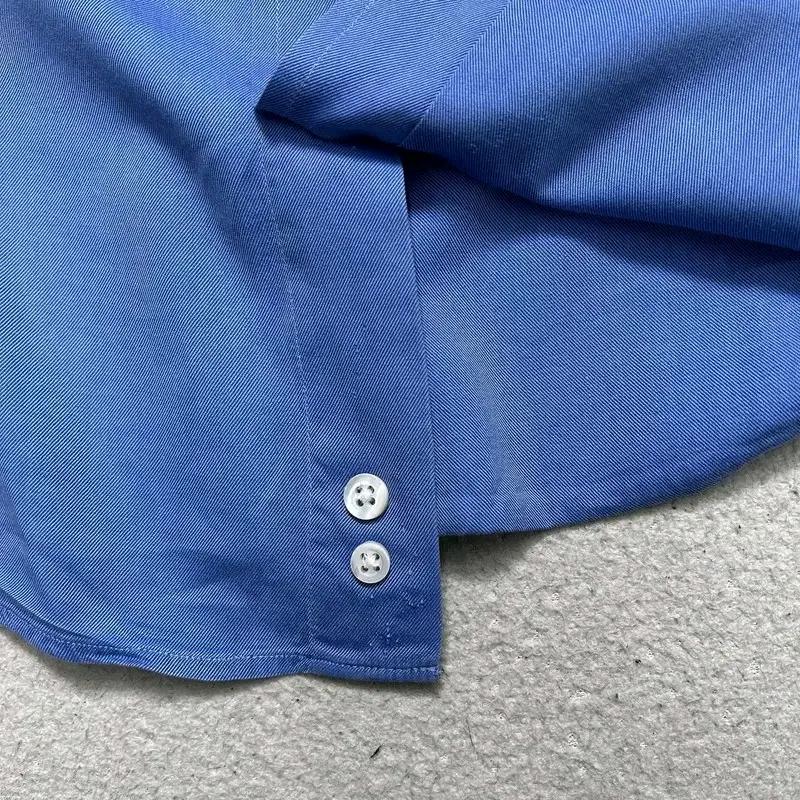 ARMANI 와이드카라 블루 셔츠 39 4