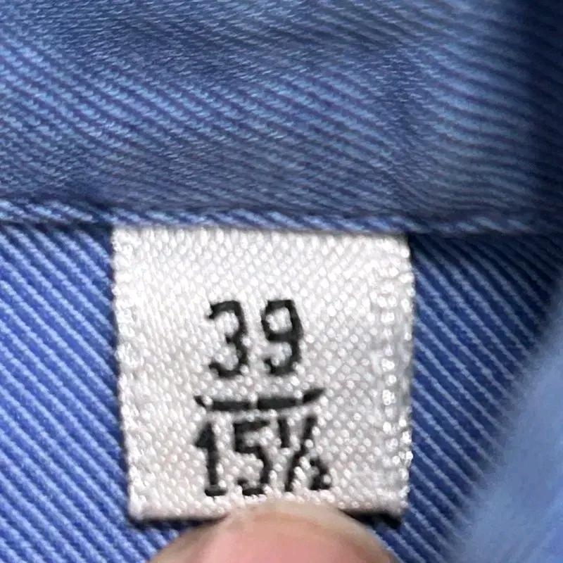 ARMANI 와이드카라 블루 셔츠 39 6