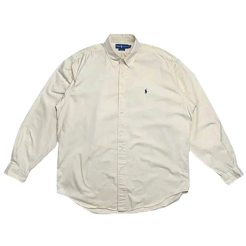 POLO RALPH LAUREN 옥스포드 블랭크 코튼 셔츠 옐로우 L 2