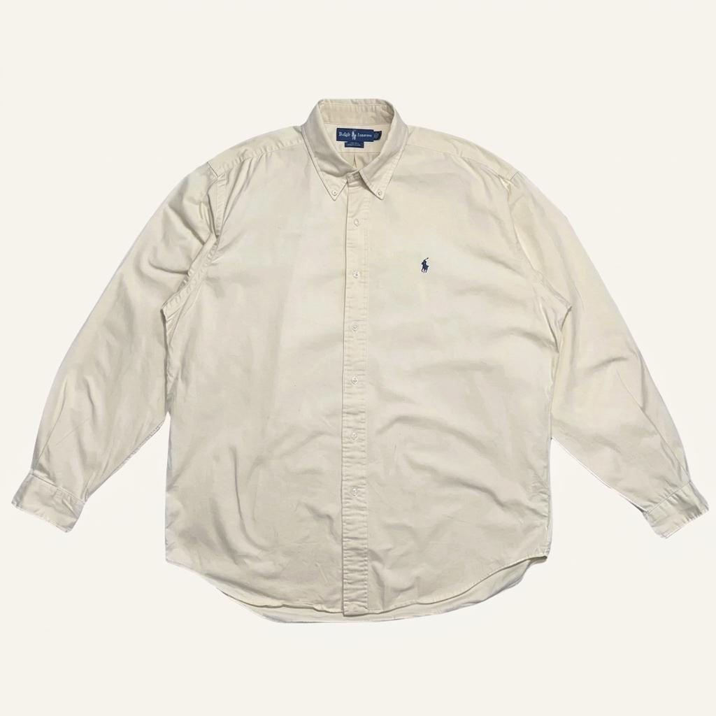 POLO RALPH LAUREN 옥스포드 블랭크 코튼 셔츠 옐로우 L 1