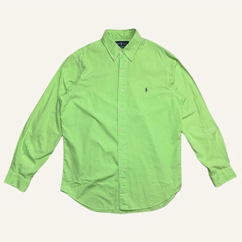 PO\LO RALPH LAUREN 네온그린 옥스포드 셔츠 M 1