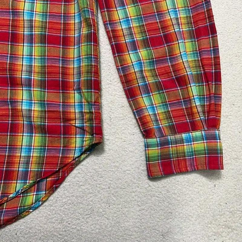 POLO RALPH LAUREN 레인보우 컬러 체크 셔츠 M 4