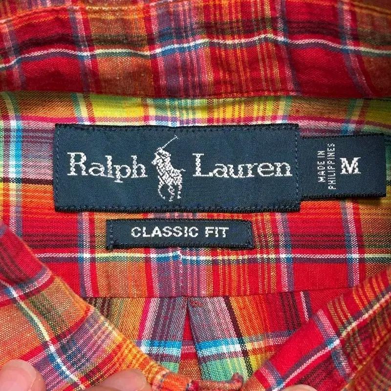 POLO RALPH LAUREN 레인보우 컬러 체크 셔츠 M 6