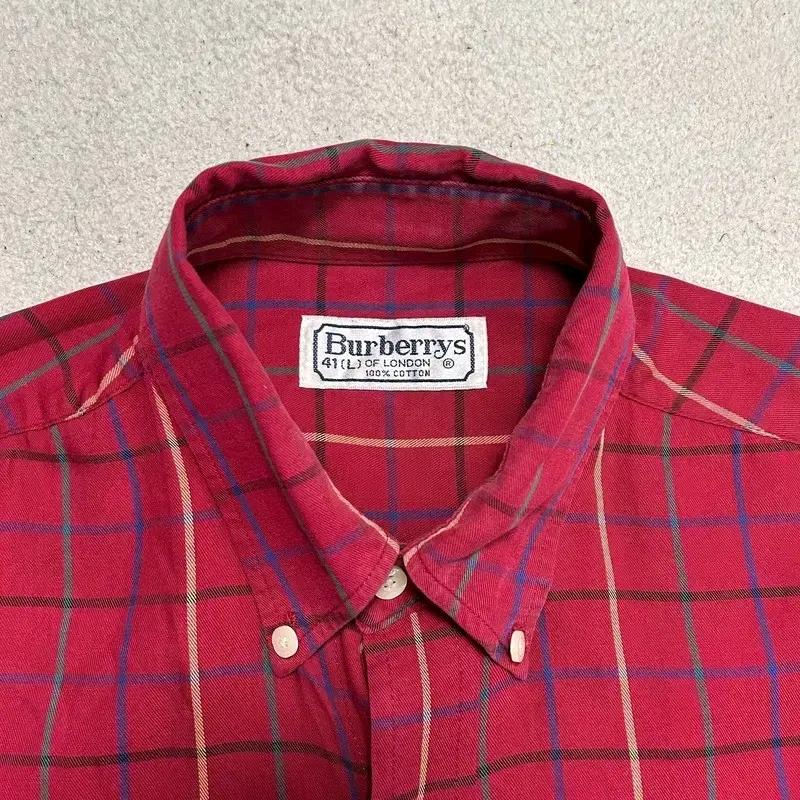 BURBERRYS 레드 체크 셔츠 41 (L) 5