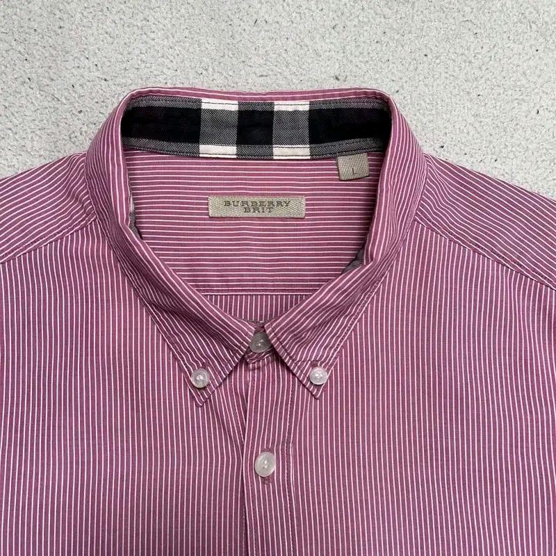 BURBERRY BRIT 레드 스트라이프 셔츠 L 5