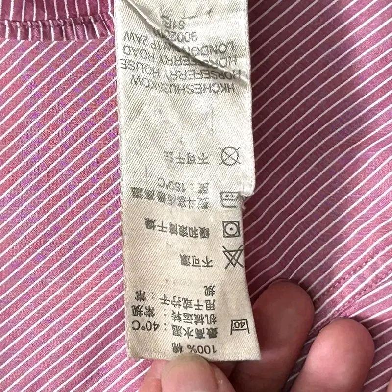 BURBERRY BRIT 레드 스트라이프 셔츠 L 8