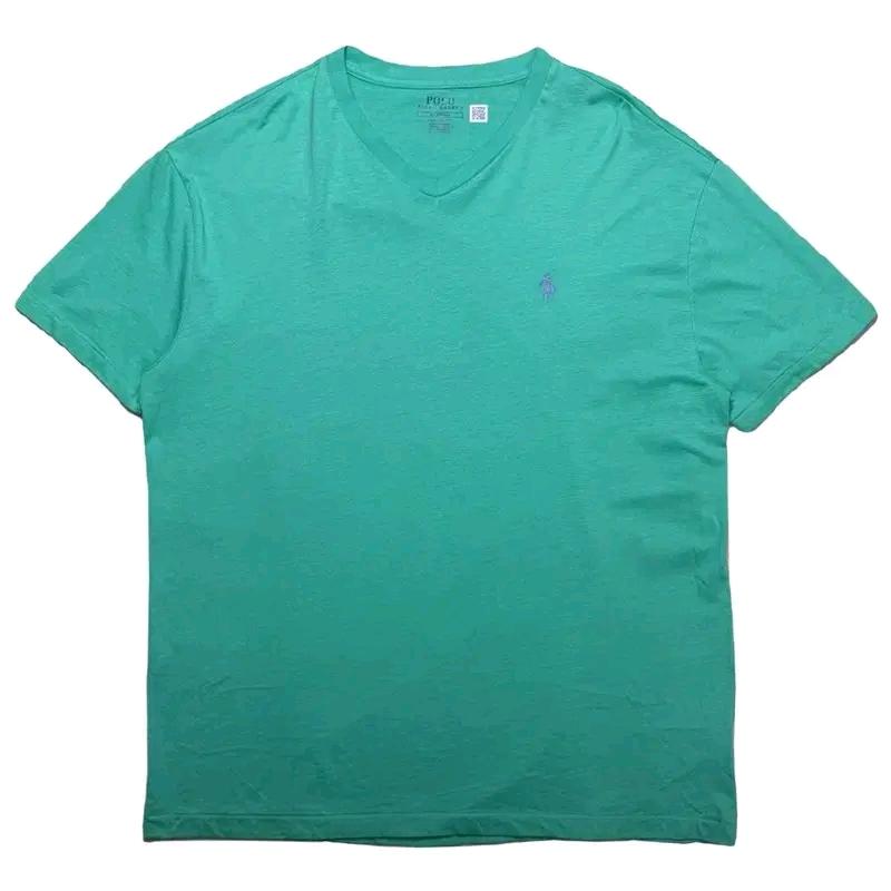RALPH LAUREN 브이넥 반팔 티셔츠 민트 M 2
