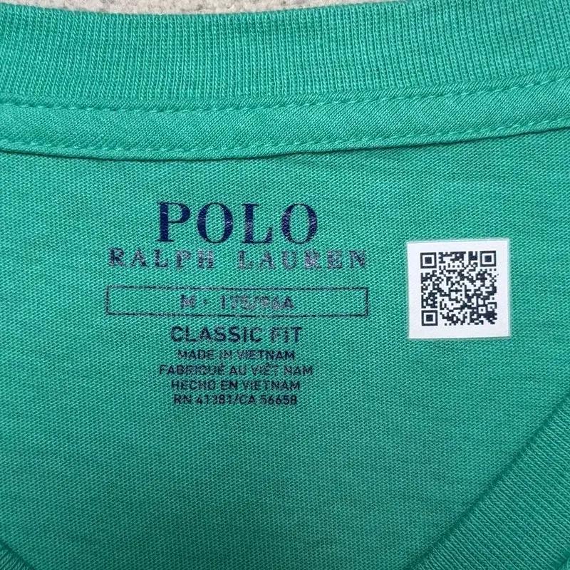 RALPH LAUREN 브이넥 반팔 티셔츠 민트 M 5