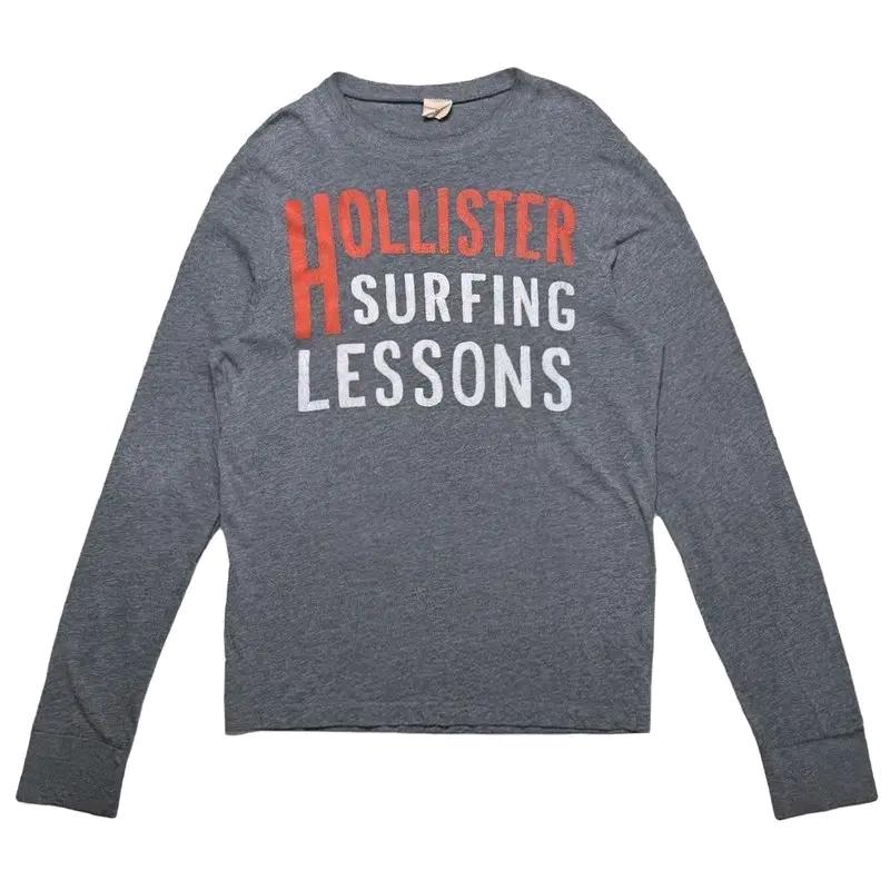 HOLLISTER 프린팅 롱슬리브 티셔츠 그레이 M 2