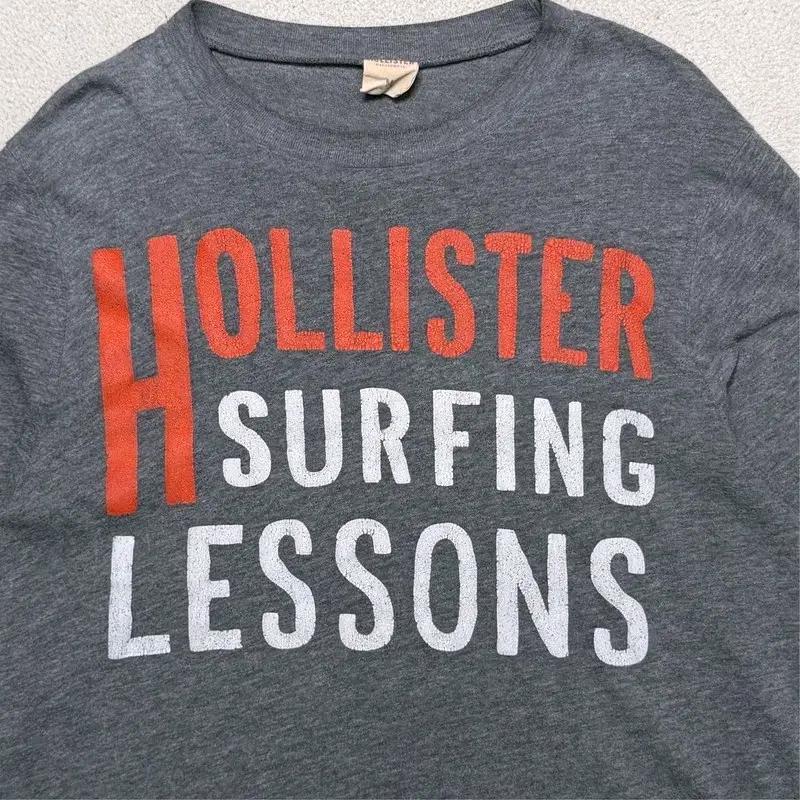 HOLLISTER 프린팅 롱슬리브 티셔츠 그레이 M 3
