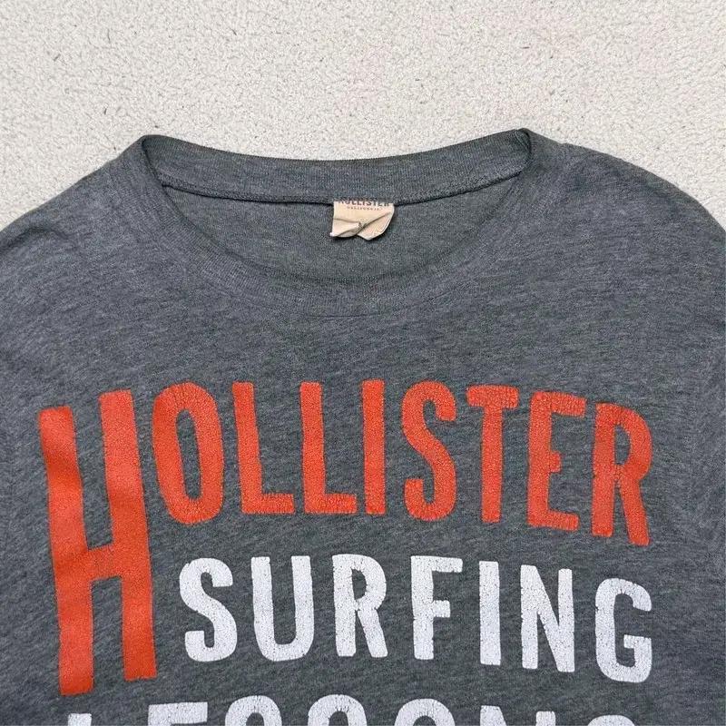 HOLLISTER 프린팅 롱슬리브 티셔츠 그레이 M 4