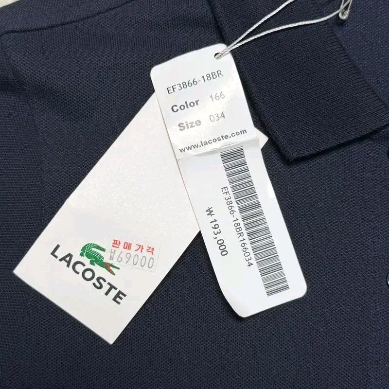 새상품 LACOSTE  폴로 반팔 PK 원피스 네이비 34 8
