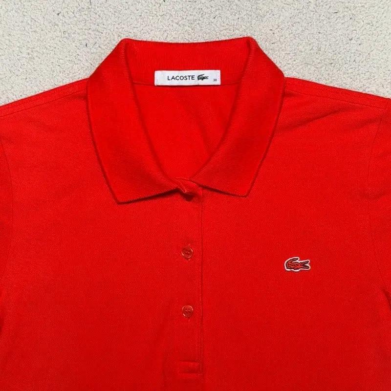 LACOSTE 폴로 반팔 PK 원피스 오렌지 36 4