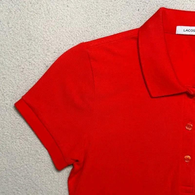 LACOSTE 폴로 반팔 PK 원피스 오렌지 36 5