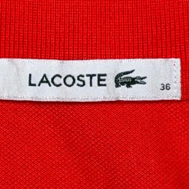 LACOSTE 폴로 반팔 PK 원피스 오렌지 36 7